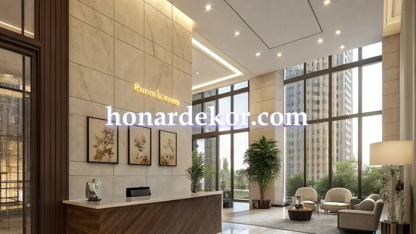 روناش دکور طراحی و دکوراسیون داخلی برای لابی ساختمان در تهران شهرک غرب